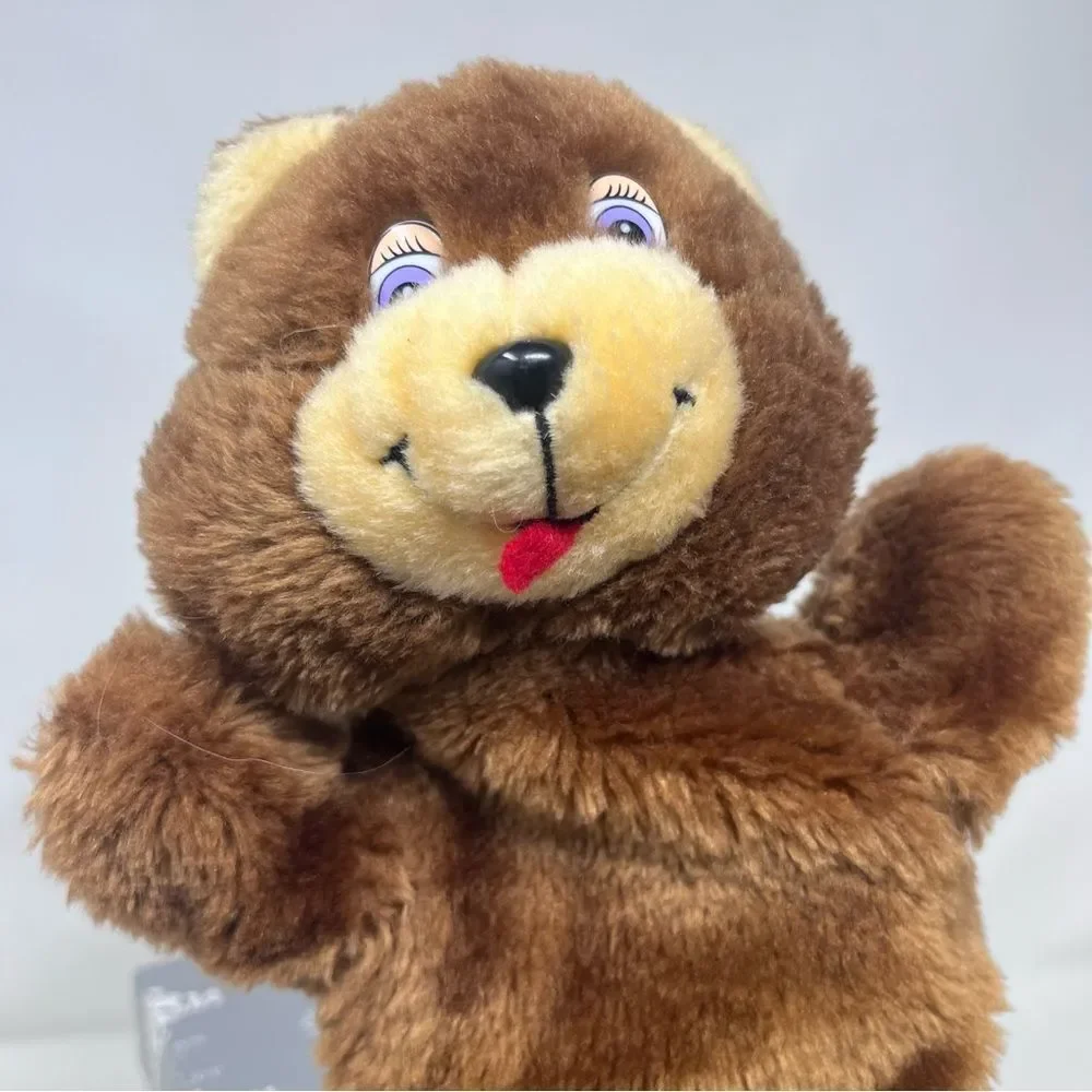 Silver Burnett & Ginn Brown Bear Hand Puppet Vintage Tawaiin